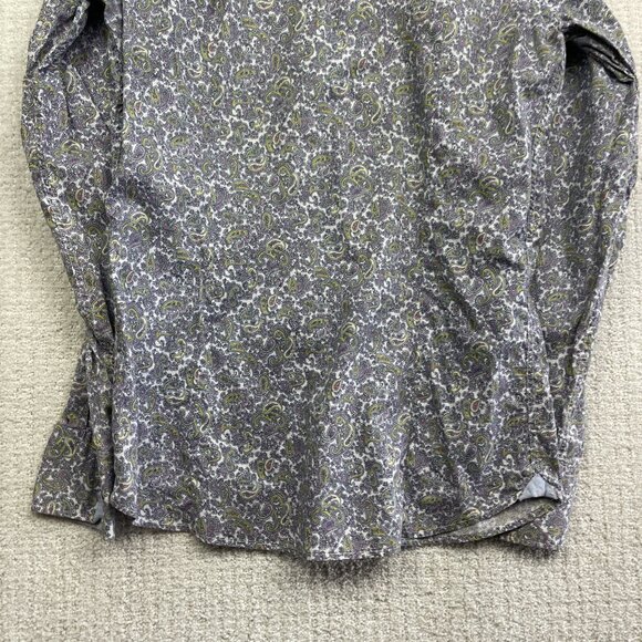 Koike Barcelona Men M Psychedelic Paisley AOP Button Down Shirt Elbow Patch - Picture 16 of 16